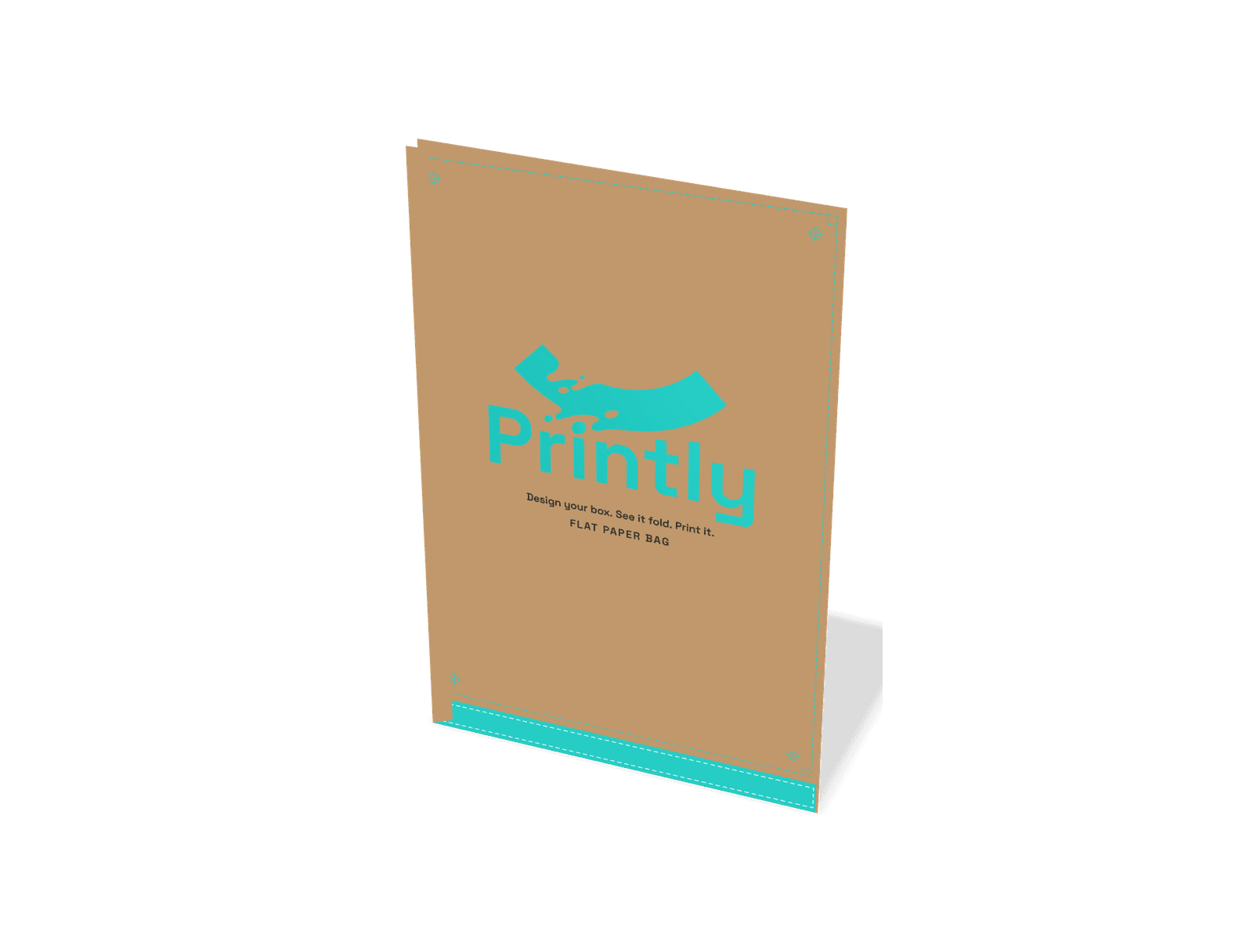 Flat paper bag, 200 x 300 mm, 3B katlanmış hâli