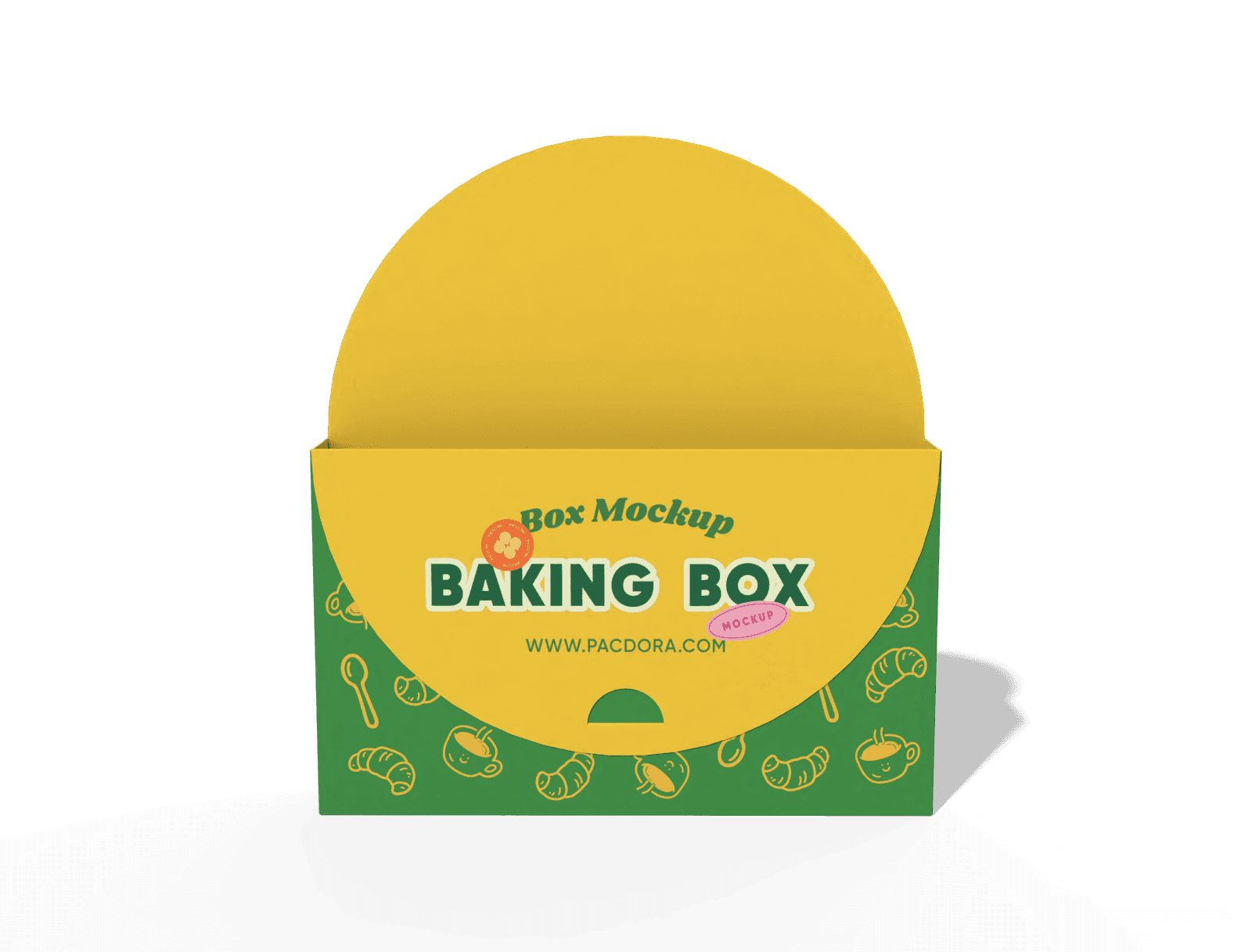 Folding semicircular display baking box مطوية بالأبعاد الثلاثية