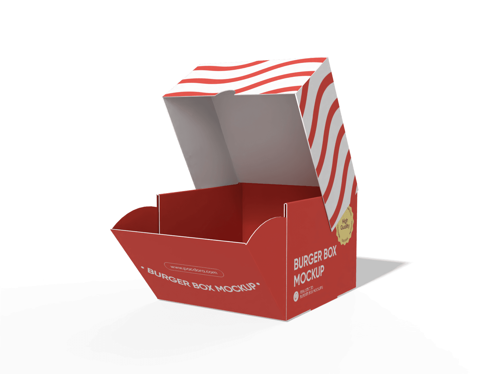 Burger box, 3B katlanmış hâli