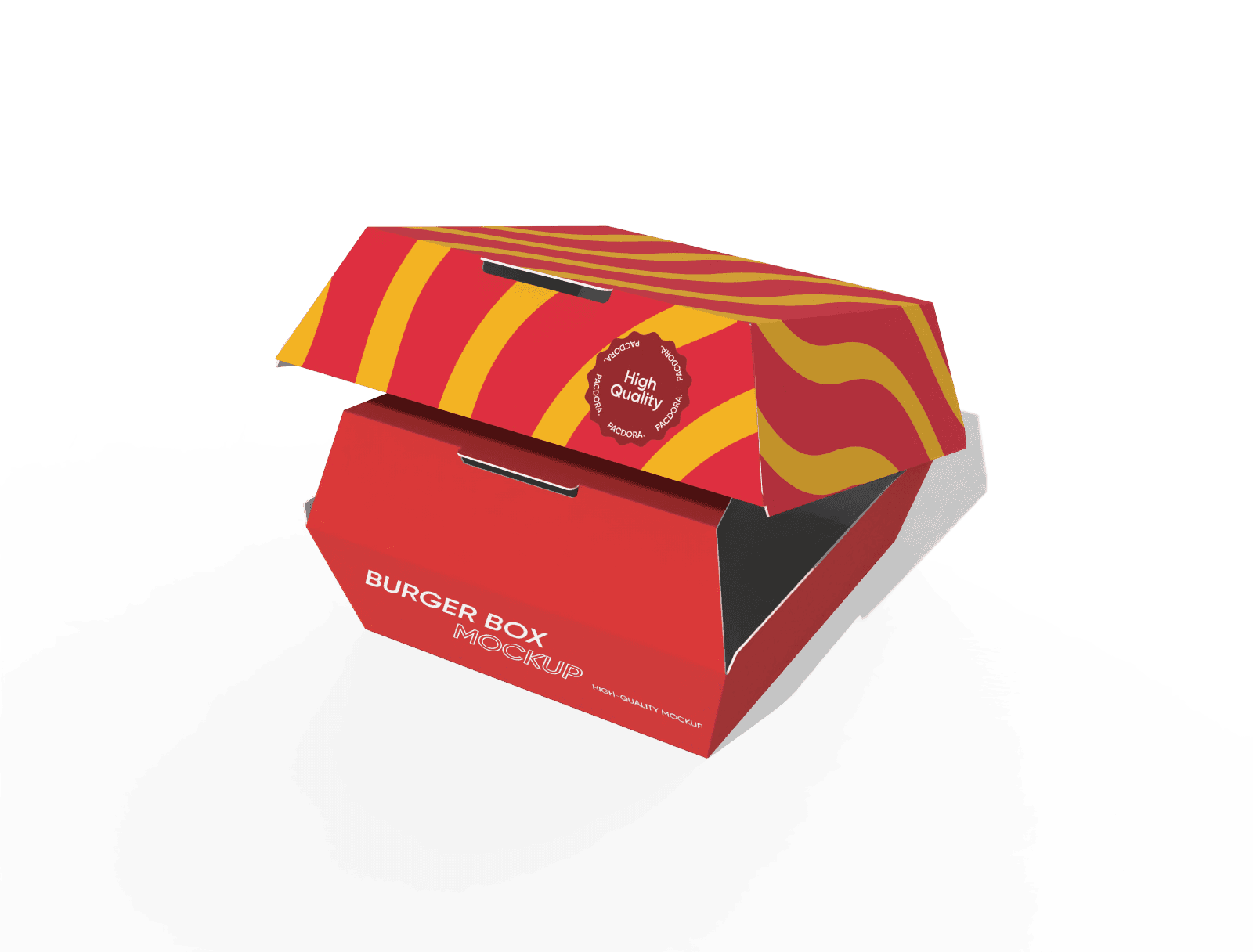 Burger box, 3B katlanmış hâli