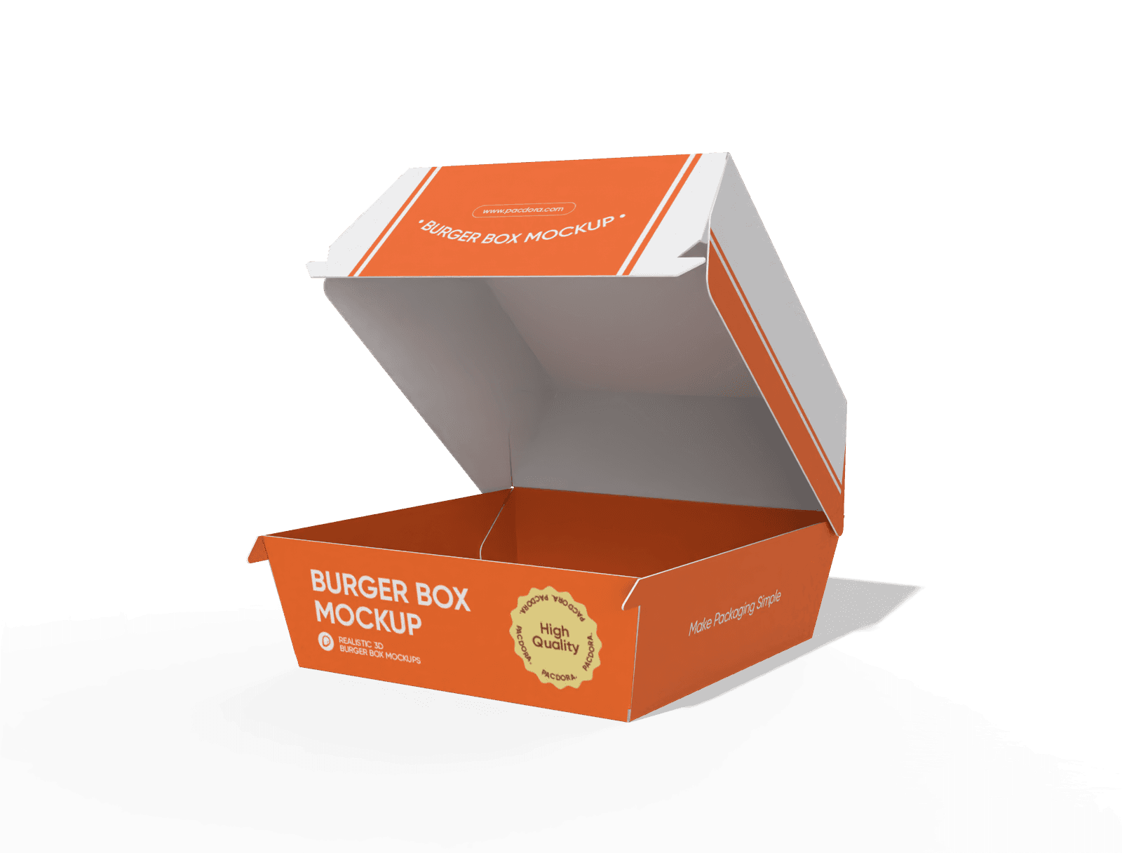 Burger box مطوية بالأبعاد الثلاثية