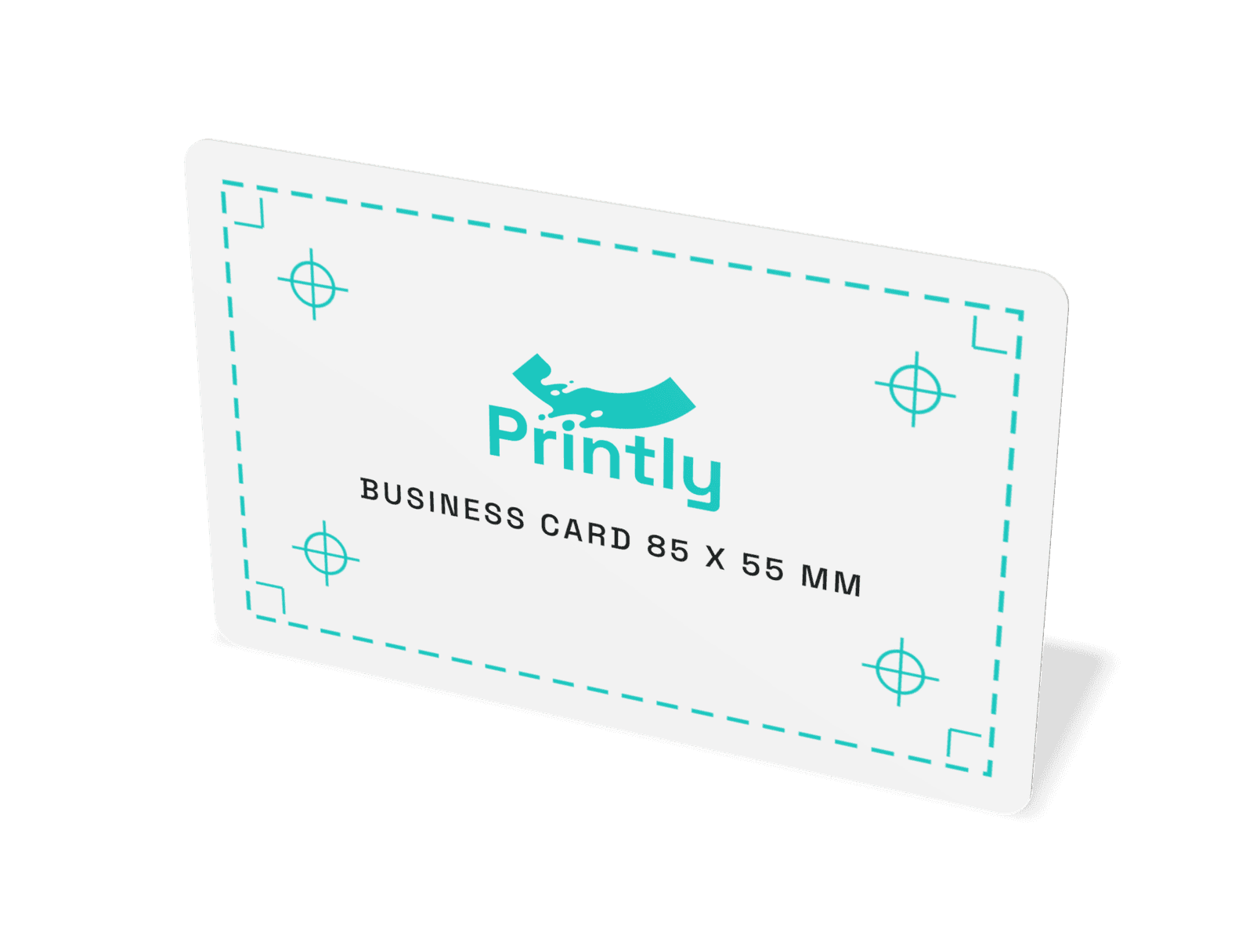 Business card 85 x 55 mm, round corners مطوية بالأبعاد الثلاثية
