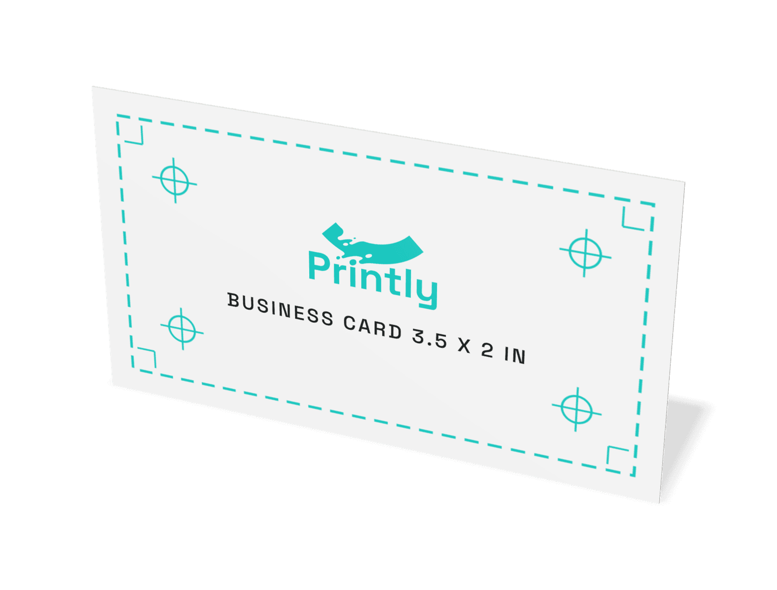 Business card 3.5 x 2 in (88.9 x 50.8 mm) مطوية بالأبعاد الثلاثية