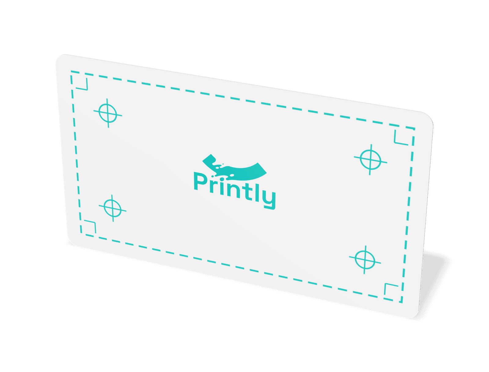 Business card 3.5 x 2 in (88.9 x 50.8 mm), round corners folded in 3D
