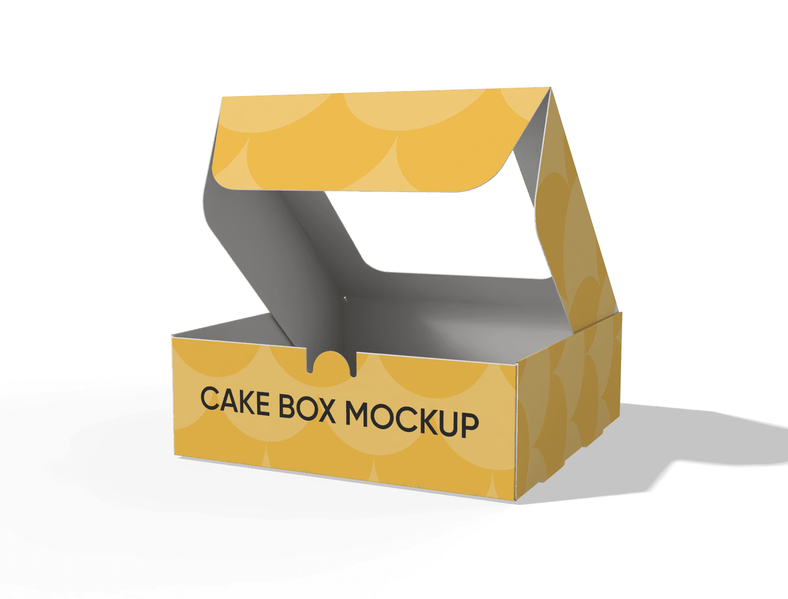 Cake box مطوية بالأبعاد الثلاثية