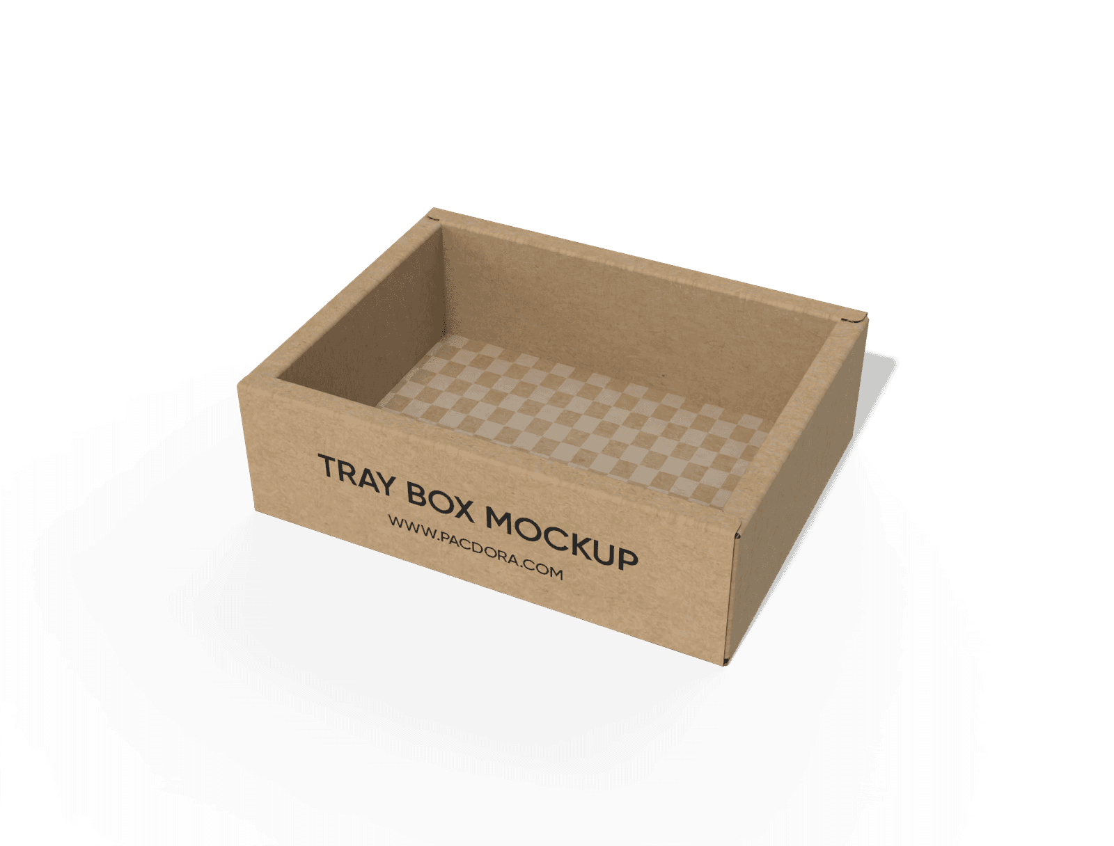 Kraft paper tray box مطوية بالأبعاد الثلاثية
