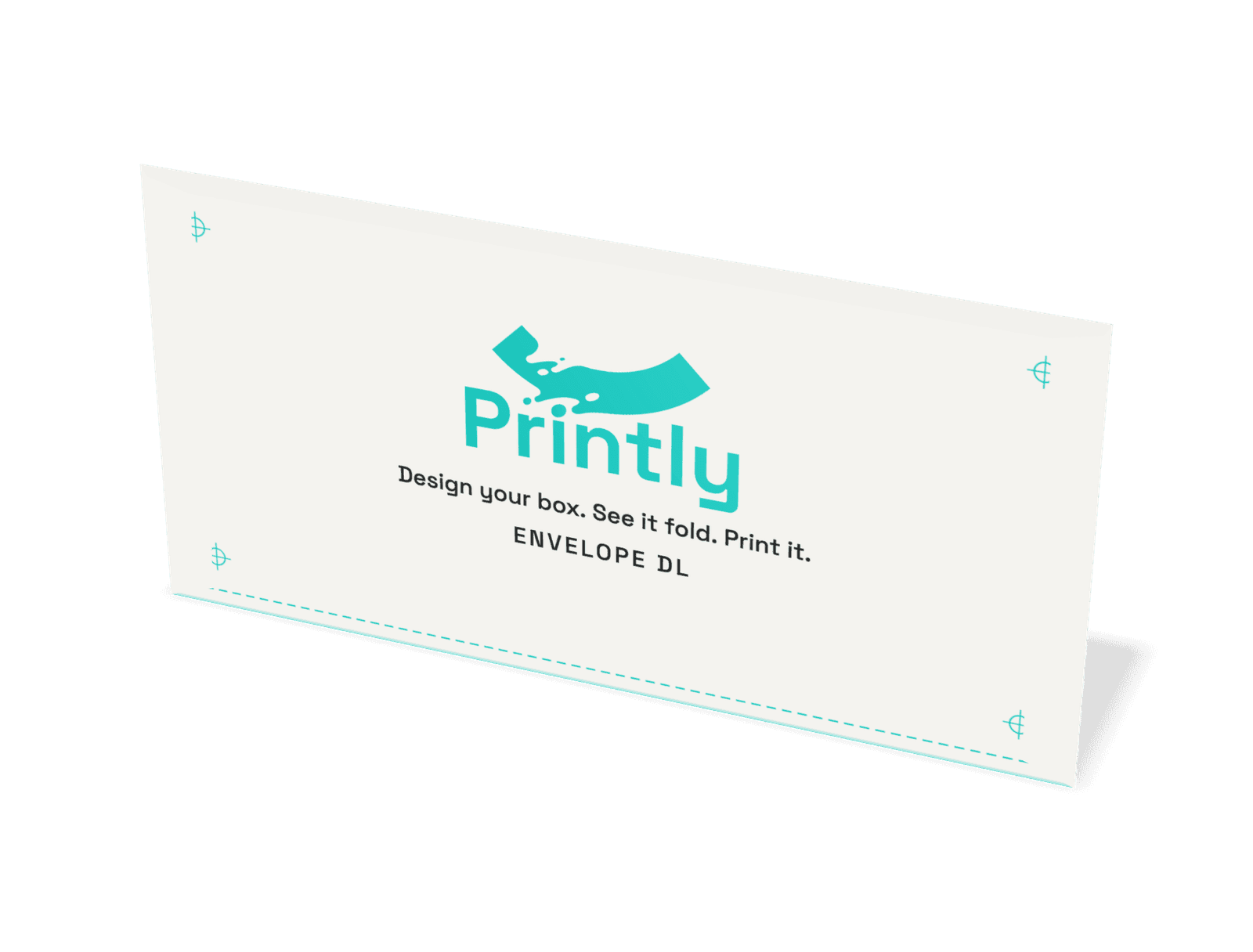 Envelope DL (220 x 110 mm) folded in 3D