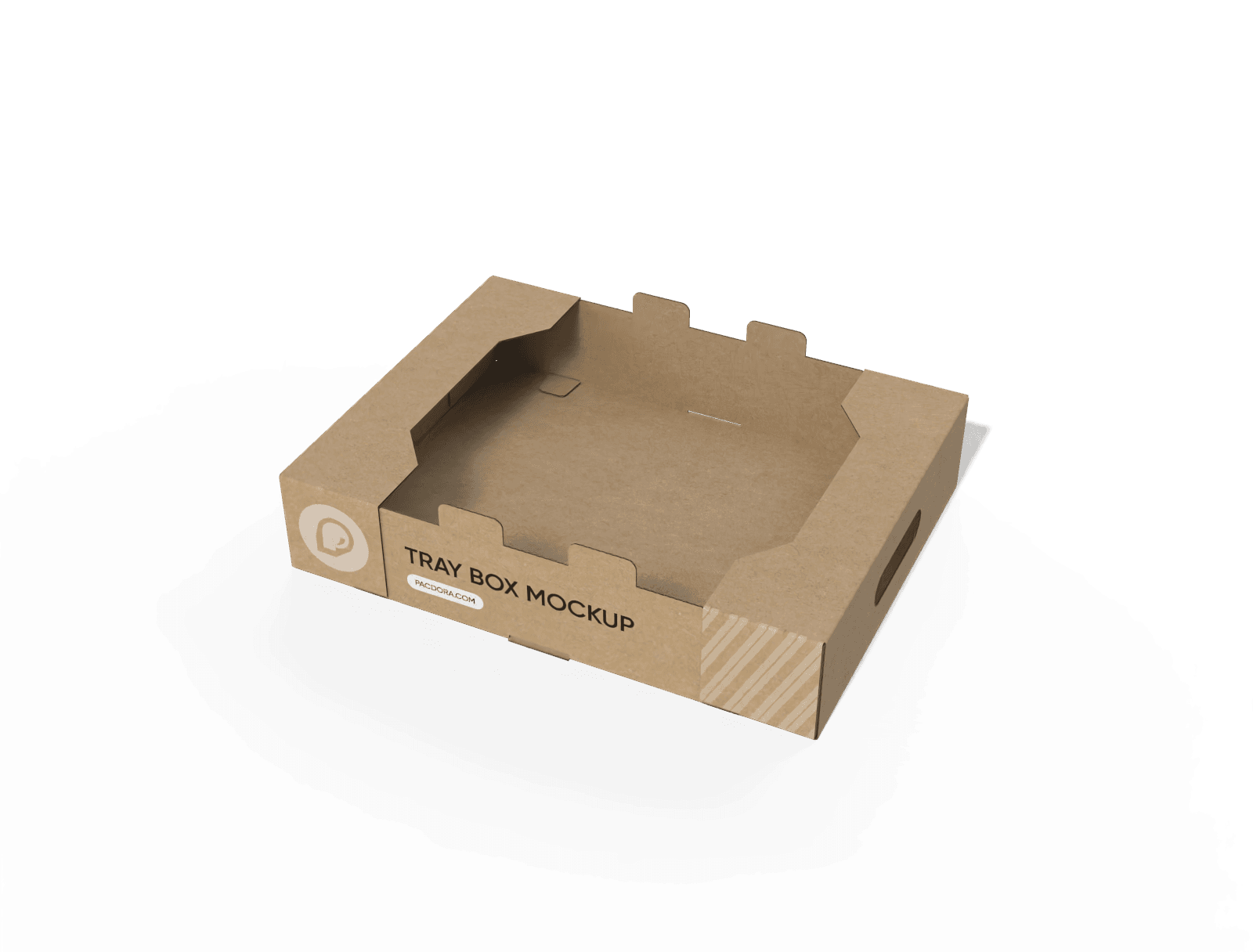 Display tray box folded in 3D