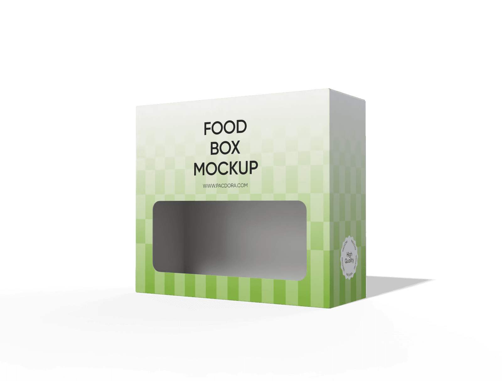 Food box with window folded in 3D