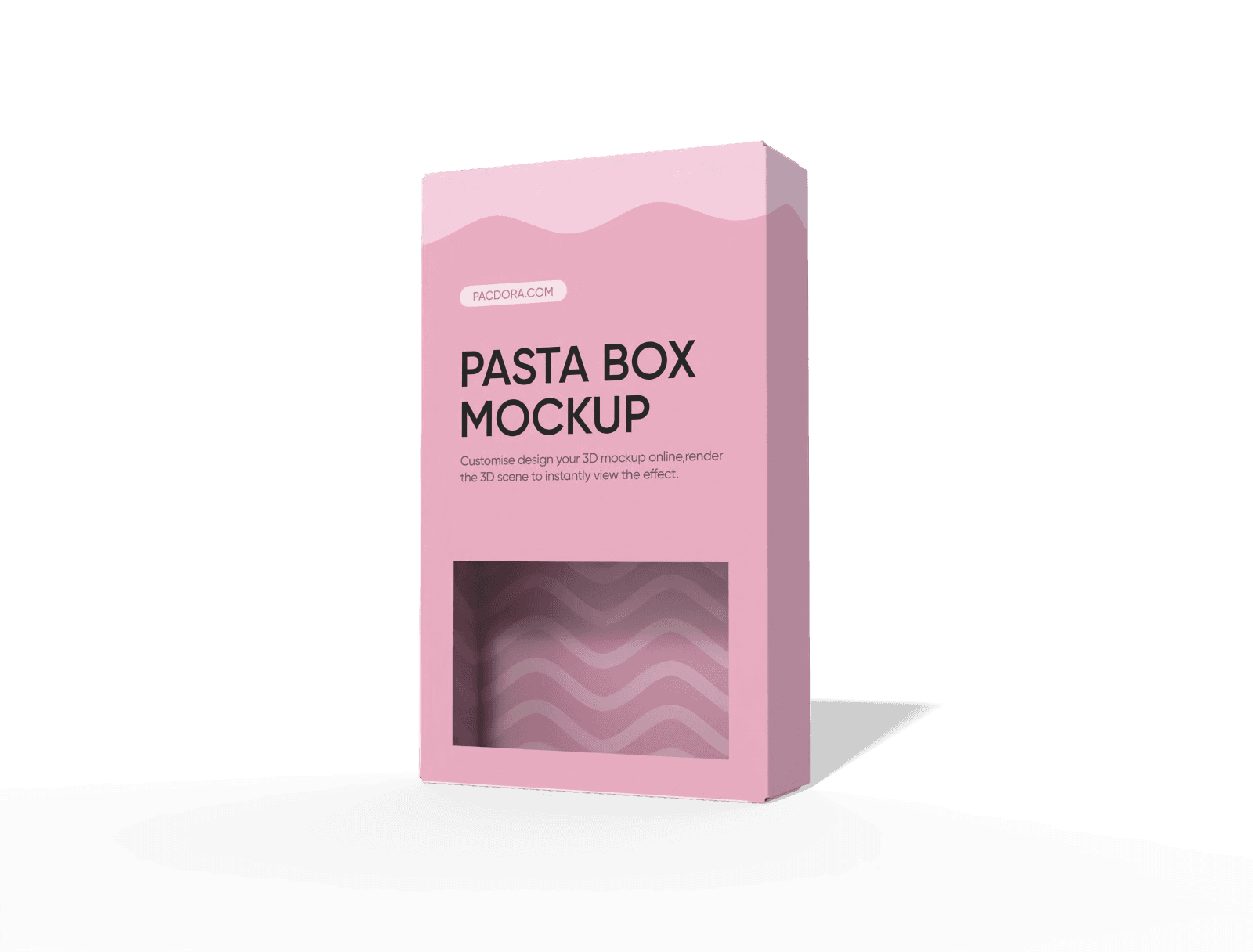 Pasta box folded in 3D