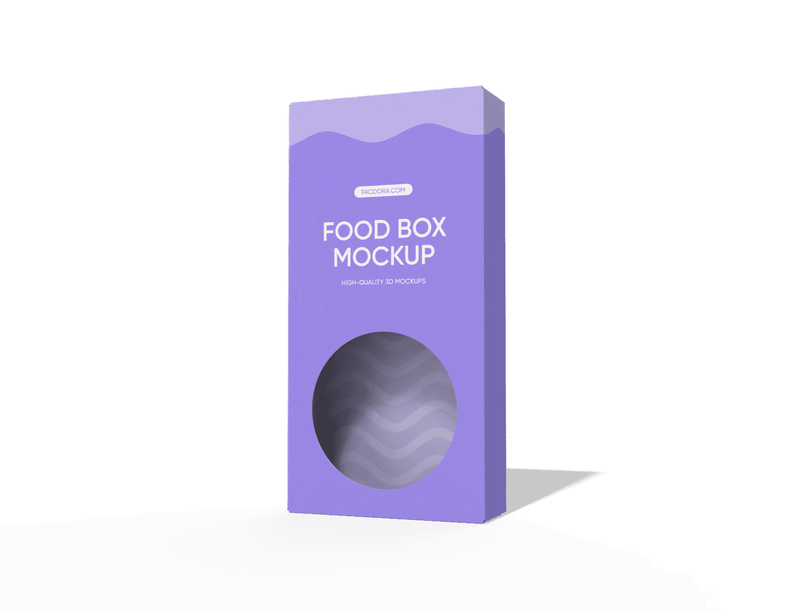 Food box with window folded in 3D