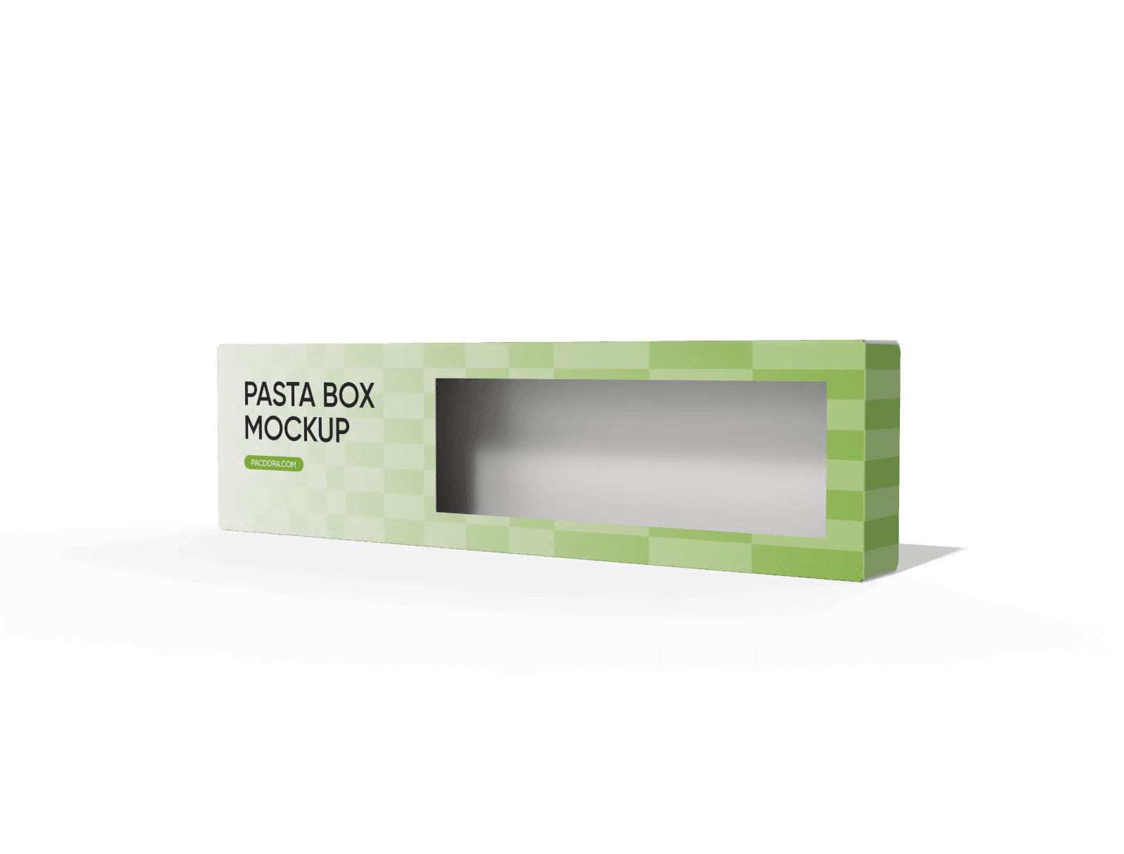 Pasta box with window folded in 3D