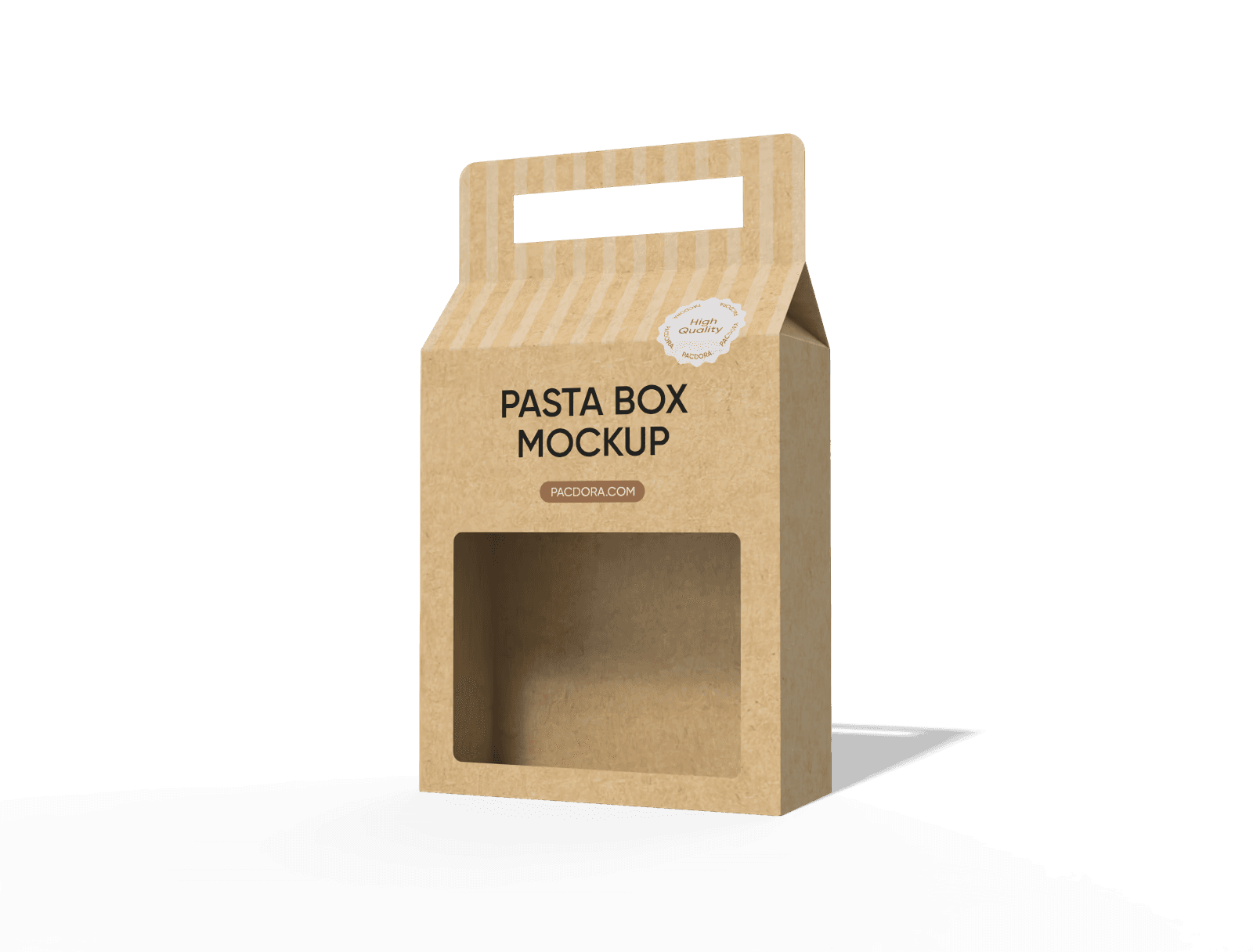 Pasta box with window, 3B katlanmış hâli
