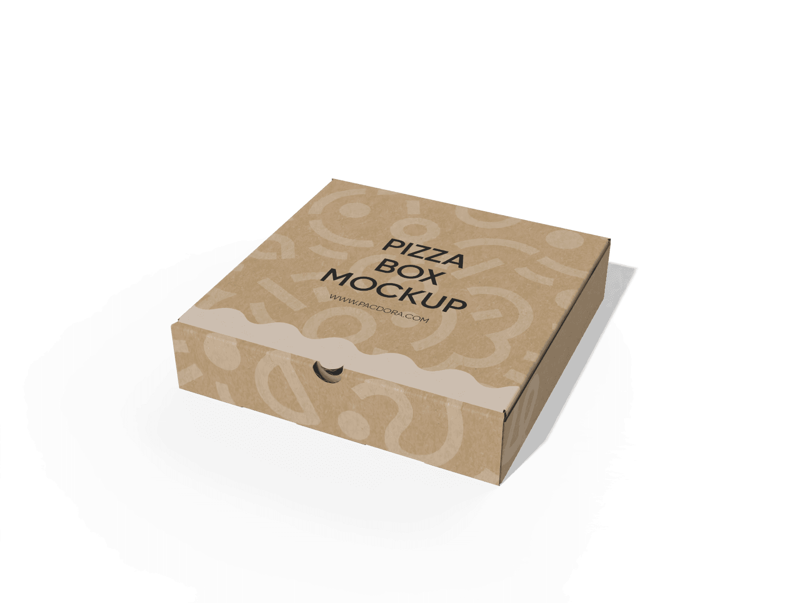 Pizza packaging folded in 3D