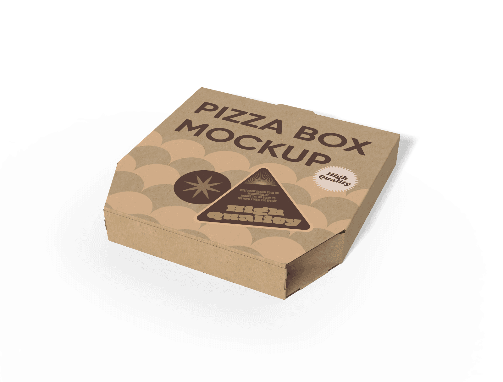 Pizza box, 3B katlanmış hâli
