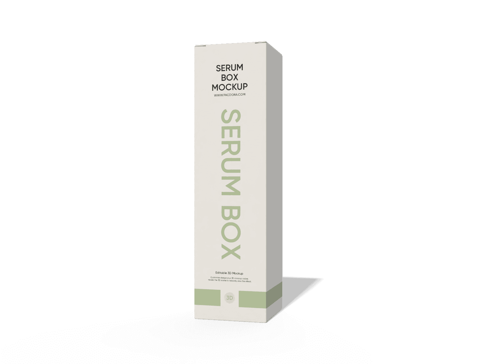 Serum box product مطوية بالأبعاد الثلاثية