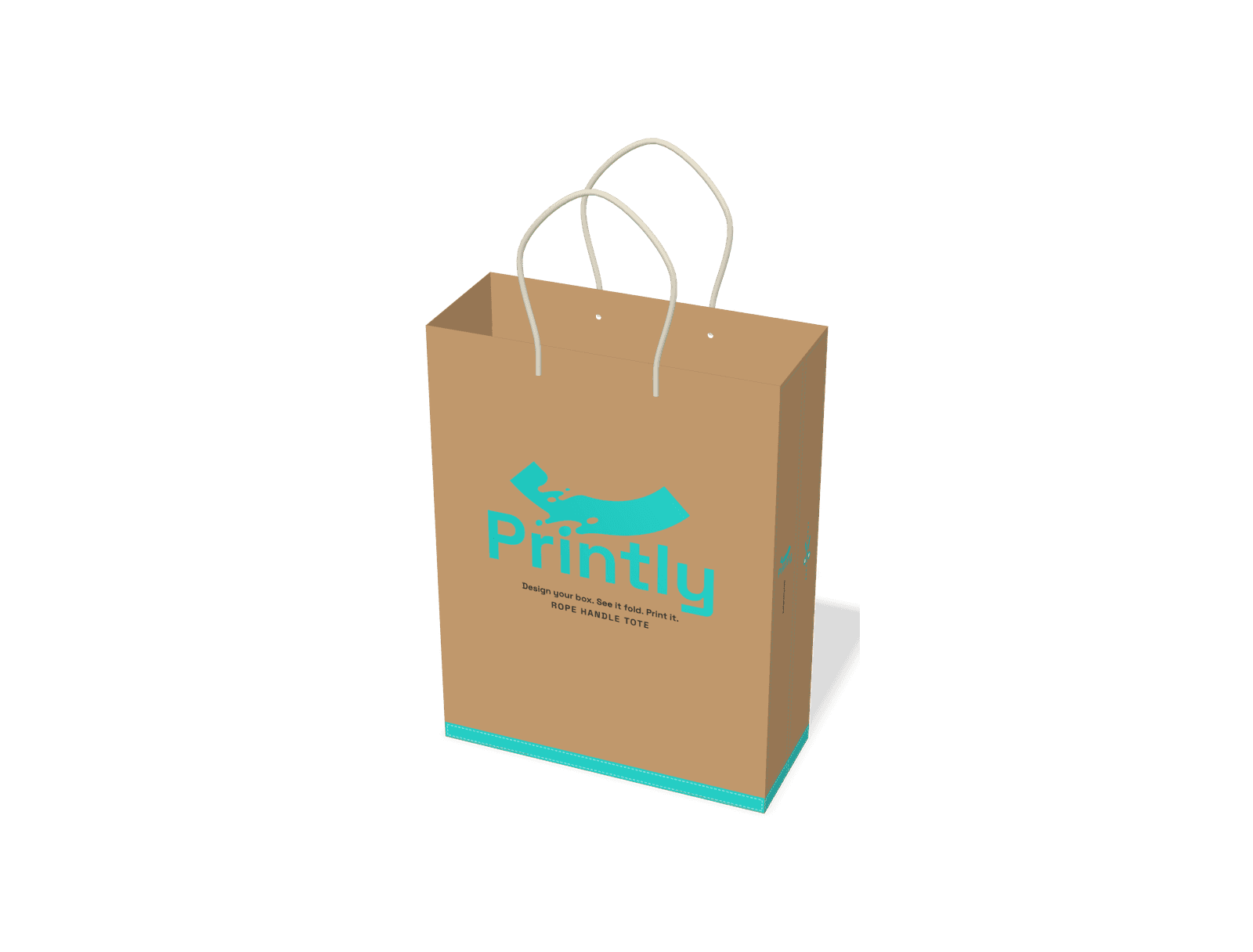 Rope handle tote, 300 x 120 x 400 mm