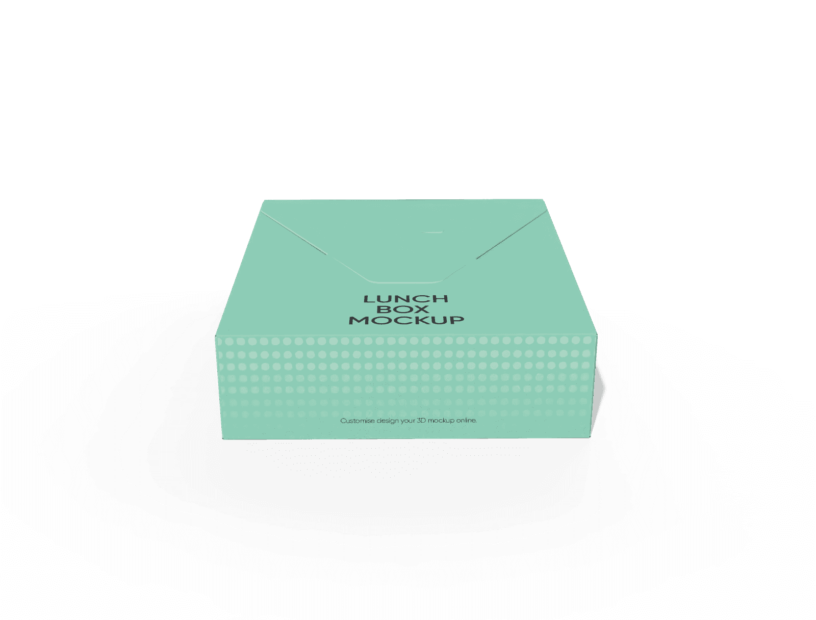 Food tray box folded in 3D